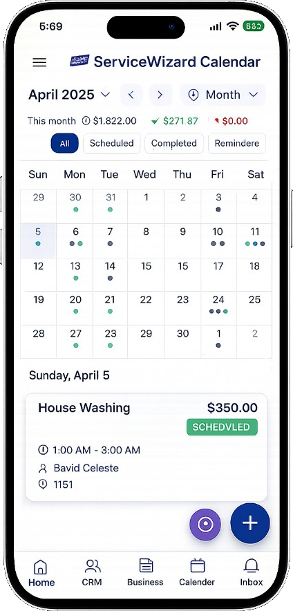 ServiceBear calendar